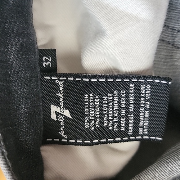 7 FOR ALL MANKIND Luxe Performance The Straight Gray Stretch Jeans Size 32 - Picture 6 of 7